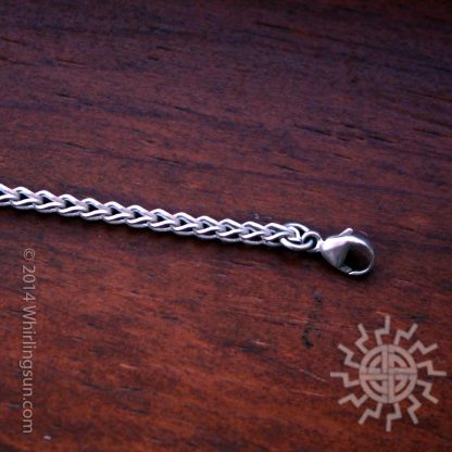 2.4 mm foxtail chain with teardrop clasp
