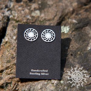 Black Sun Silver earrings